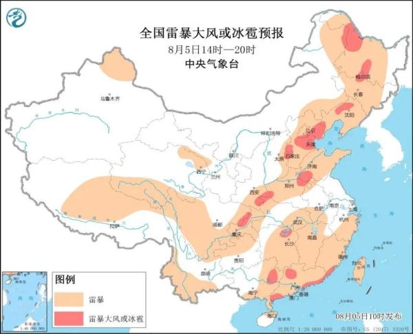 雷雨今夜 上线 中央气象台发布强对流天气预警