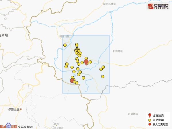 新疆和田地区皮山县发生3.0级地震