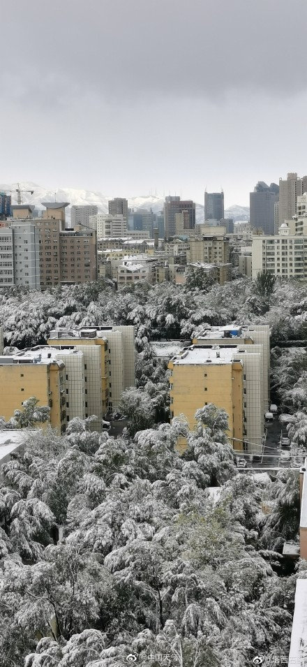 乌鲁木齐全城飘雪