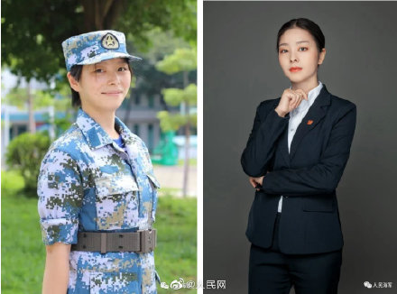 海軍女兵入伍前後對比圖