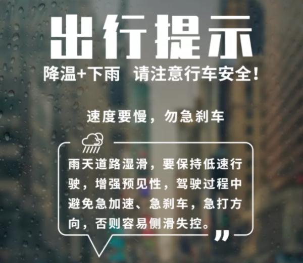 雨天行车温馨提示图片图片