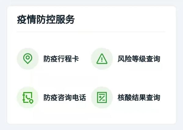防疫行程卡,風險等級查詢,核酸結果查詢……這些常用的疫情服務也為你