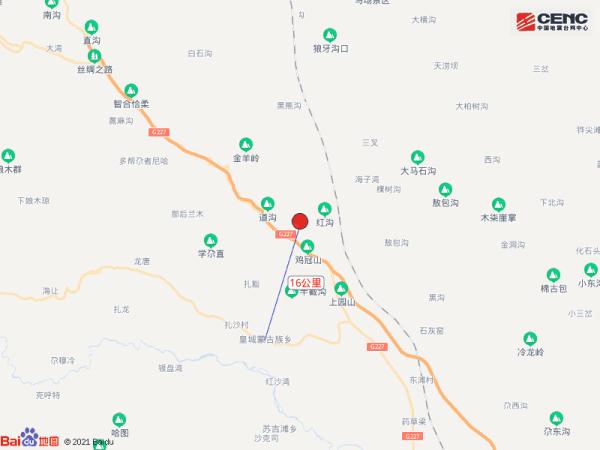 青海海北州门源县半小时内发生四次地震！最大震级6.9级