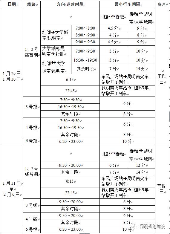 注意!昆明地铁运营时间有调整! 注意!昆明地铁运营时间有调整!