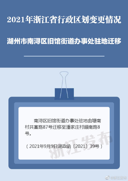 2021年浙江省行政区划变更情况来了 2021年浙江省行政区划变更情况来了