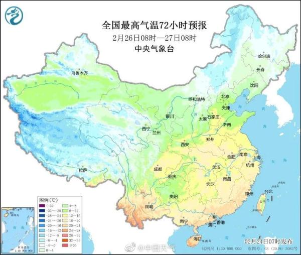 全国大回暖地图出炉！