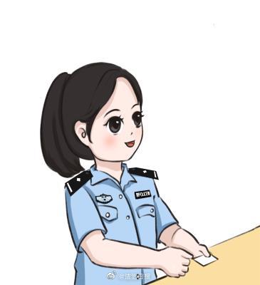 女警察简笔画 卡通图片