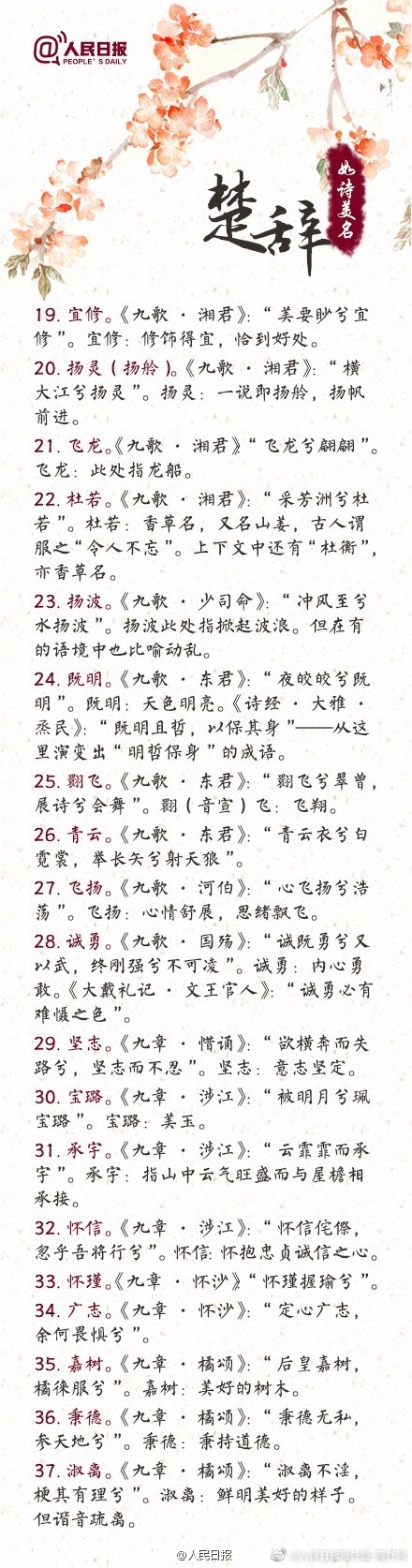 新手爸妈可参考!来自诗经楚辞的如诗美名 新手爸妈可参考!来自诗经楚辞的如诗美名