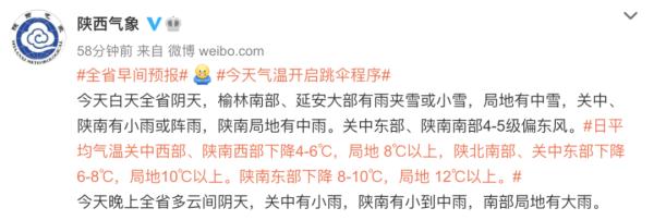 注意！西安今起将迎降水降温天气