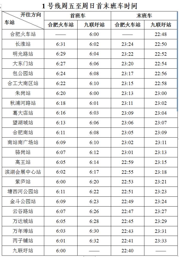 合肥轨道交通今起调整！