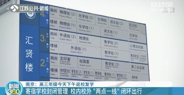 南京高三年级返校复学 返校后“两点一线”闭环出行