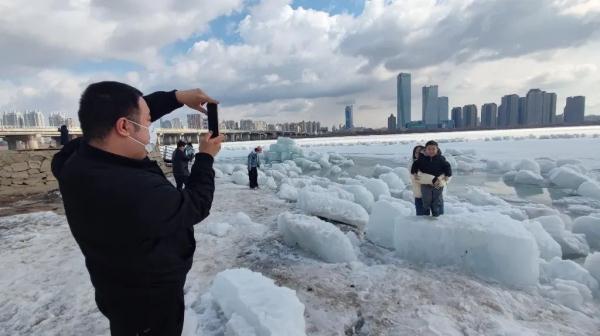 哈尔滨的冰块火了,被网红当成钻石海打卡!但仍需注意… 哈尔滨的冰块火了,被网红当成钻石海打卡!但仍需注意…