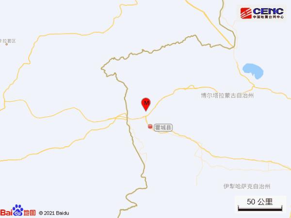 新疆伊犁州霍城县发生3.0级地震