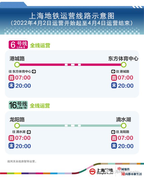 4月2日至4日，上海地铁运营有这些变化→