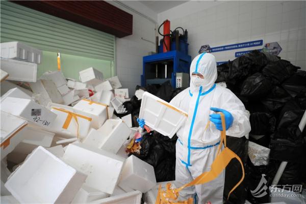 收到物资后 你的一个动作可以帮助城市更快“消化”泡沫箱