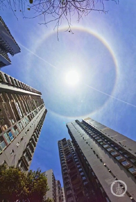 “套圈太阳”刷爆重庆人朋友圈，它的学名叫日晕