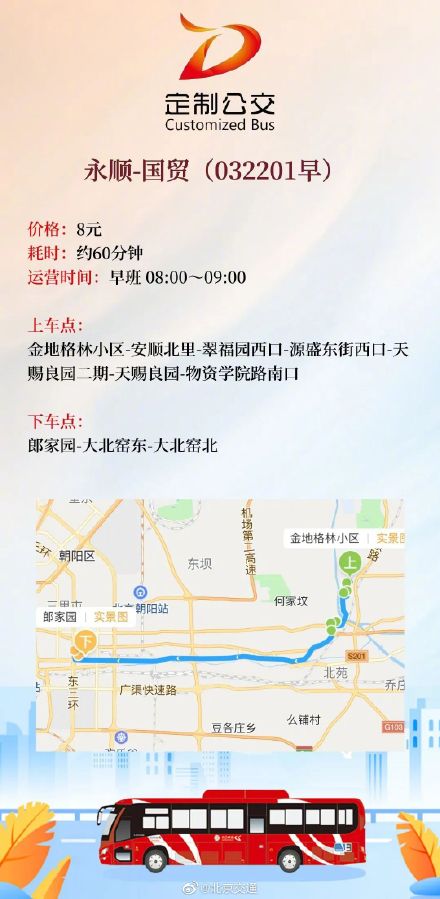 盘点近日北京定制公交新开的8条通勤商班线路