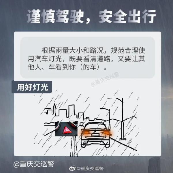 暴雨持续，驾车出行注意交通安全！