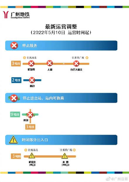 广州地铁最新通报：三号线机场南站暂缓恢复运营