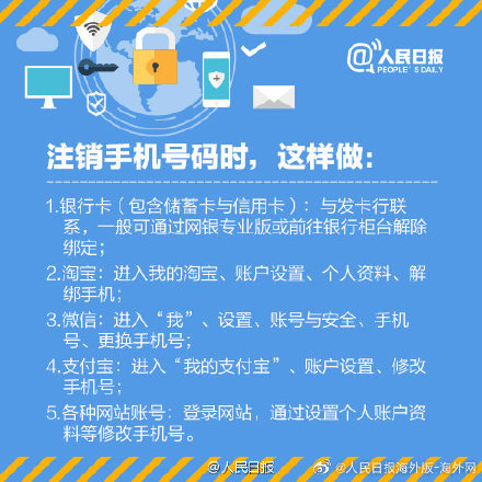 注销手机号码，这些账户也记得解除