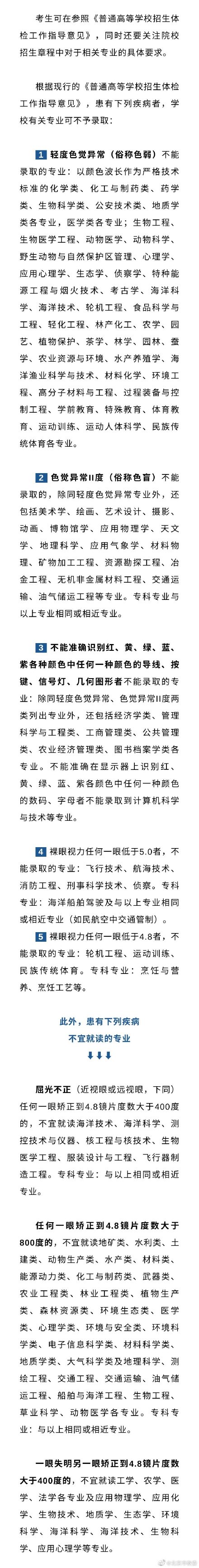 你关心的那些考试问题 患有色盲色弱的考生不能报考哪些专业？