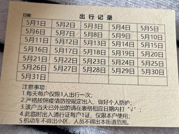 上海一些居民可以外出了，不少人晒出通行证、出入证、邀请卡…