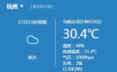 此时此刻，杭州气温冲破30℃！