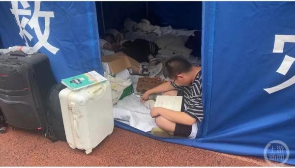 芦山地震灾区高三学子帐篷里努力备考，希望高考按时进行