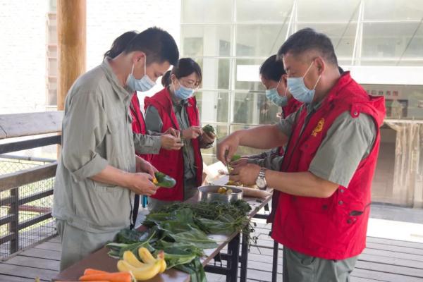 竹笋+苹果+苜蓿+大葱…石家庄动物园里“粽子”馅料很特别