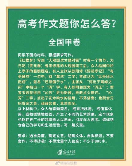 2022高考作文怎么写：全国甲卷