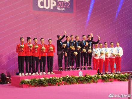 中国艺术体操队世界杯意大利站获1银1铜