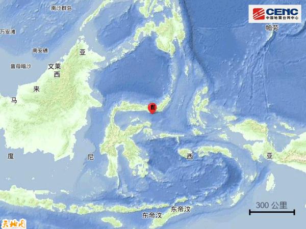 印尼北苏拉威西省附近海域发生5.6级地震