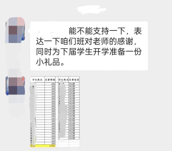 500元/人!东莞一家长多次发起众筹谢师恩,校方回应了 500元/人!东莞一家长多次发起众筹谢师恩,校方回应了