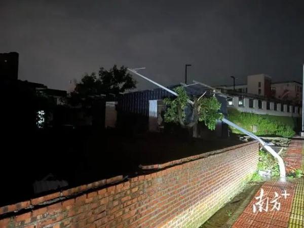 广州一地昨晚出现龙卷风，街道停电、树倒棚塌！广州天气回应→