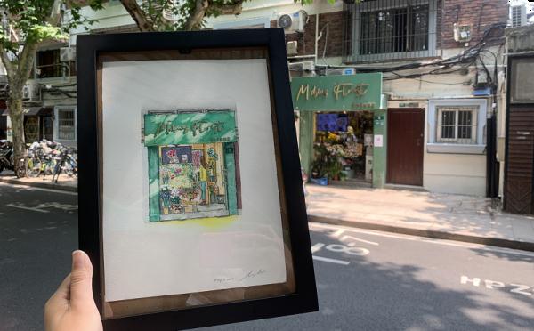 日本设计师给这家花店画了幅画加油打气！一个月后见证小店重拾烟火气