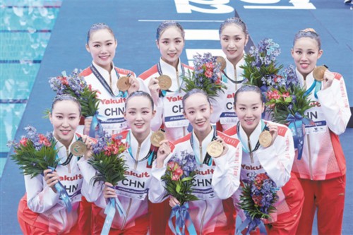 中国花样游泳队创造历史最佳！