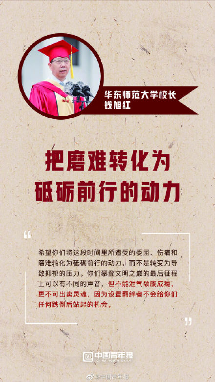 转存!大学校长的毕业寄语全是金句 转存!大学校长的毕业寄语全是金句