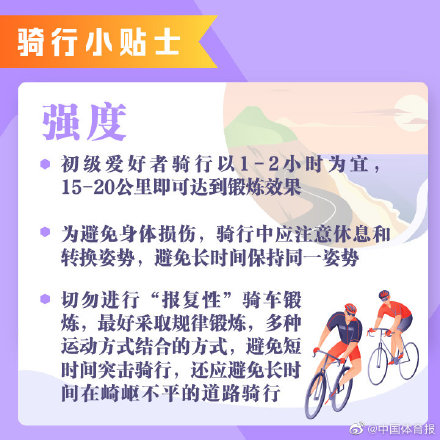 夏日健身骑行小贴士