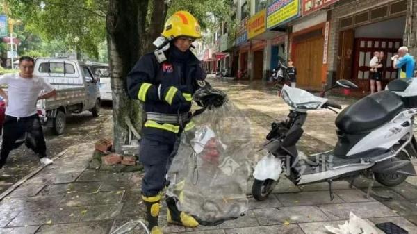 吓人！一条蛇钻进车主电动车头，消防只能把车“扒光”