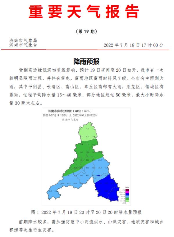 济南中到大雨，局部暴雨！新一轮强降雨来袭，济南发布重要预报！