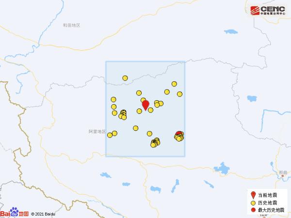 西藏阿里地区改则县发生3.4级地震 西藏阿里地区改则县发生3.4级地震