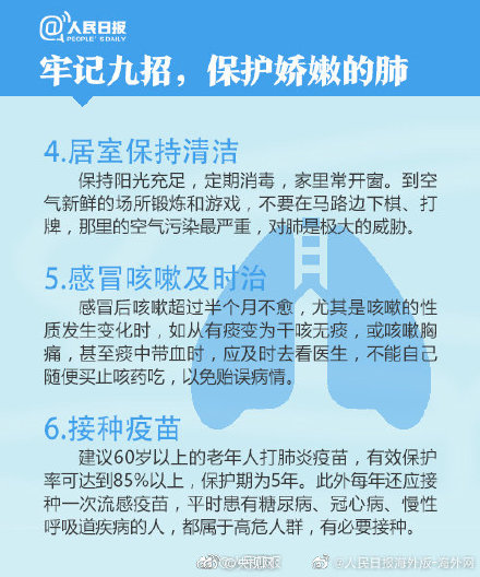 实用九招保护娇嫩的肺