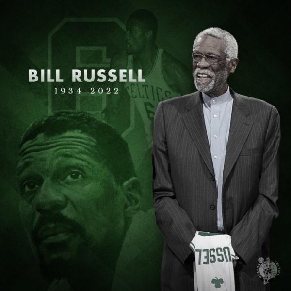 NBA“指环王”比尔·拉塞尔离世，乔丹、约翰逊、库里等发文缅怀