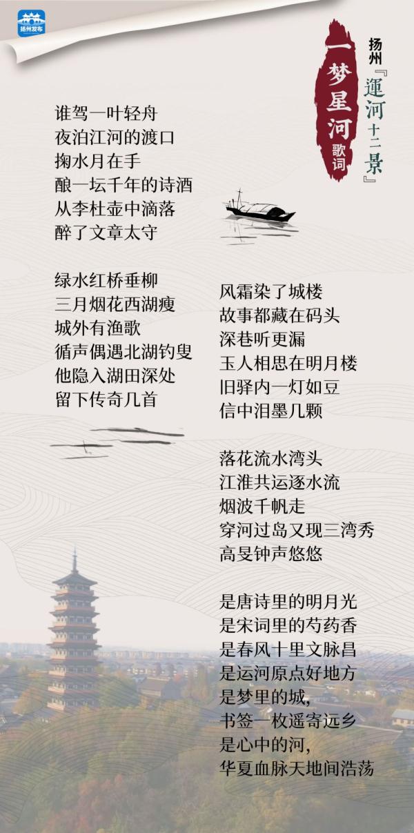 扬州“运河十二景”正式发布！打开“画卷”，赏运河名城风华