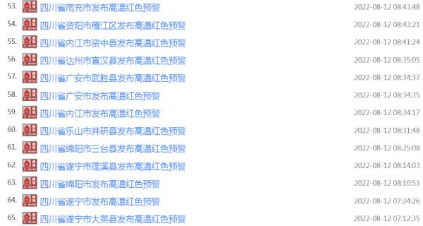 65个红色预警!还要热10天! 65个红色预警!还要热10天!