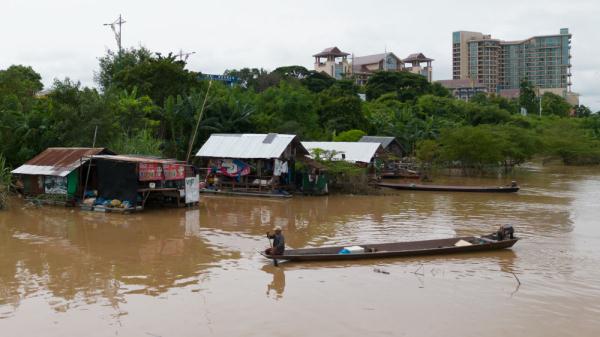 老挝万象:涨水的湄公河 老挝万象:涨水的湄公河