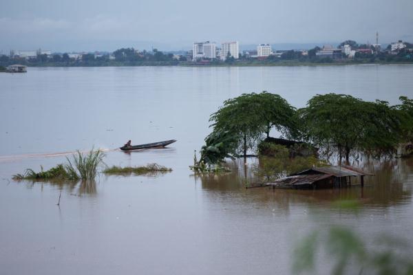 老挝万象:涨水的湄公河 老挝万象:涨水的湄公河