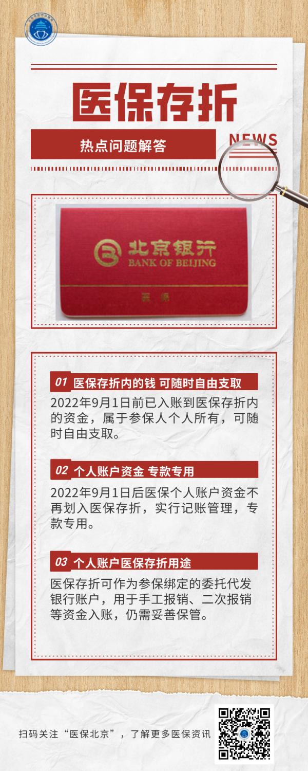 北京市医保局：已打入医保存折的钱随时能取