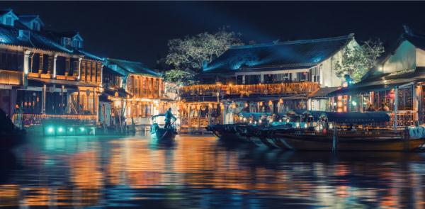 “中国第一水乡”周庄“越夜越美丽”