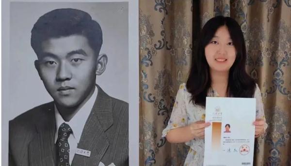 “长大后，我就成了您！”71年后女孩以695分考上爷爷的母校